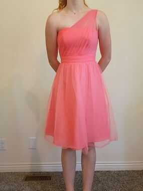 One-Shoulder David's Bridle Dress